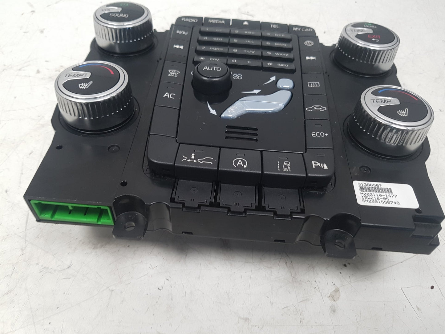 2009 - 2017 Volvo XC60 I 156 Estate HEATER & RADIO CONTROL PANNEL 31398587