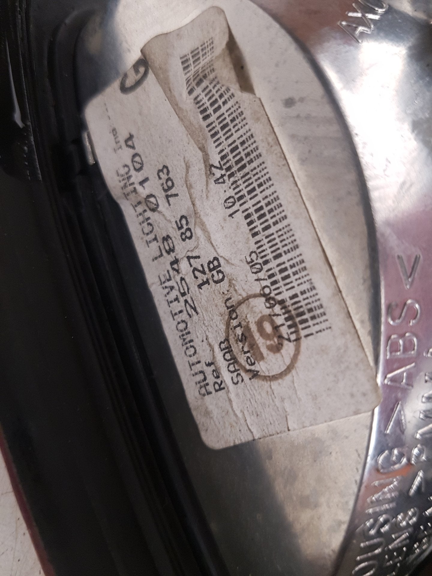 2003 - 2010 Saab 9-3  Saloon Left Taillight 12785763
