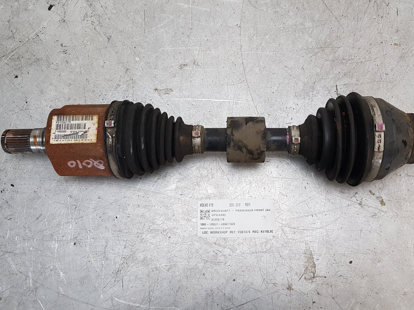 2007 - 2012 Volvo S80  Saloon Left Front Drive Axle 31256779