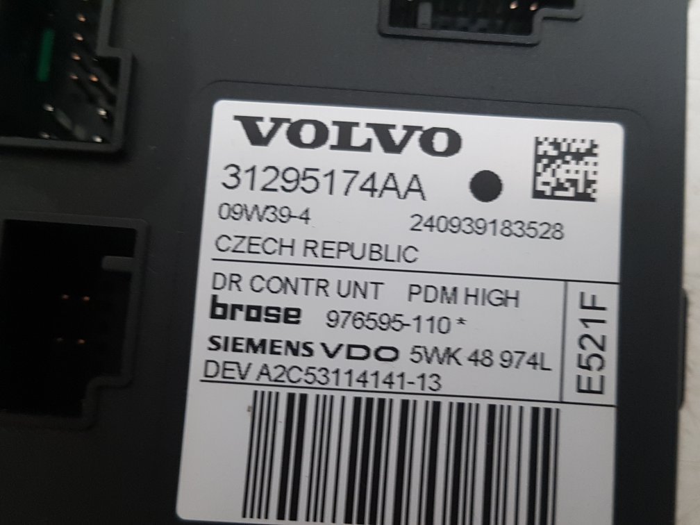 2007 - 2012 Volvo C70  Convertible WINDOW REG MOTOR (PASSENGER SIDE FRONT) 31295174