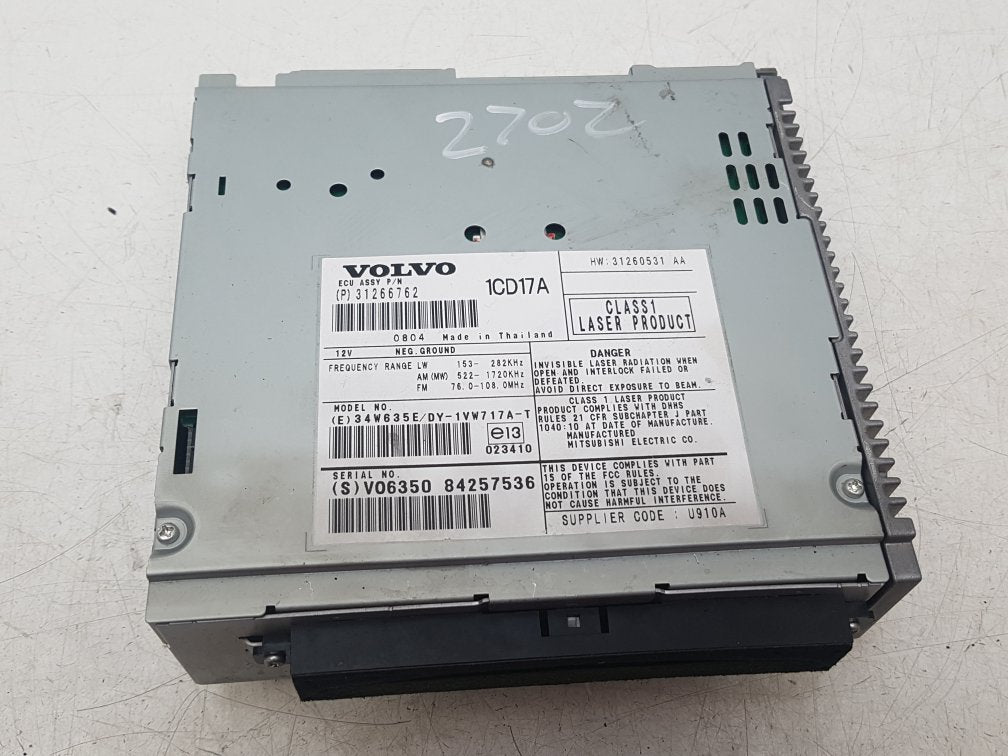2007 - 2012 Volvo C30  Hatchback RADIO AND CD PLAYER 31266762
