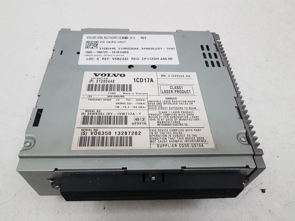 2008 - 2012 Volvo V50   Estate CD Player 31285448
