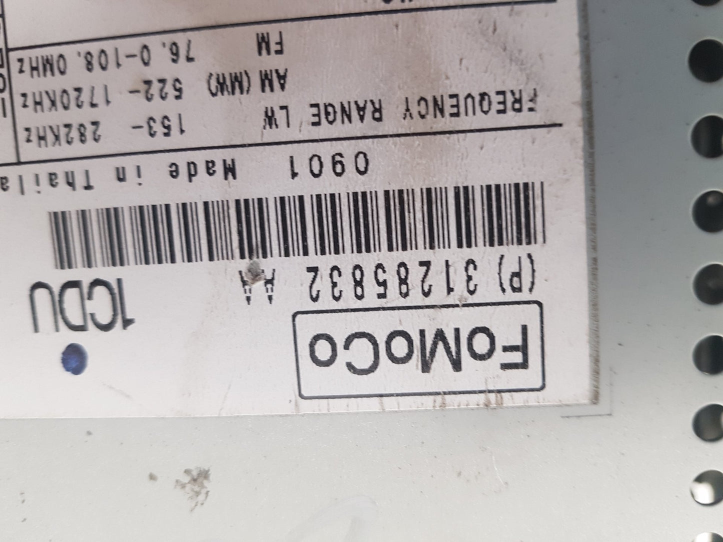 2007 - 2011 Volvo V70  Estate CD Player 31285832AA