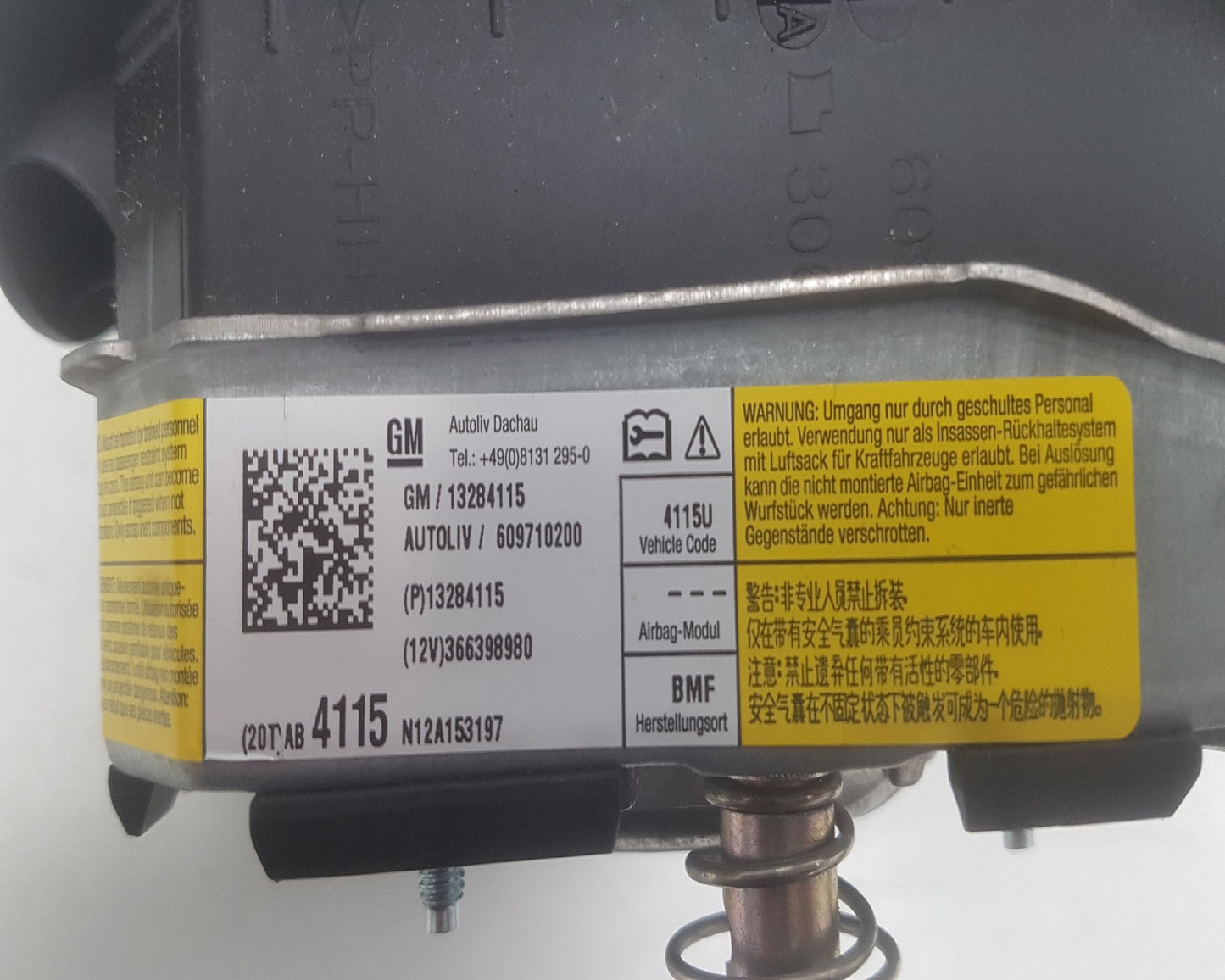 2010 - 2012 Saab 9-5  Saloon Right Airbag 13284115