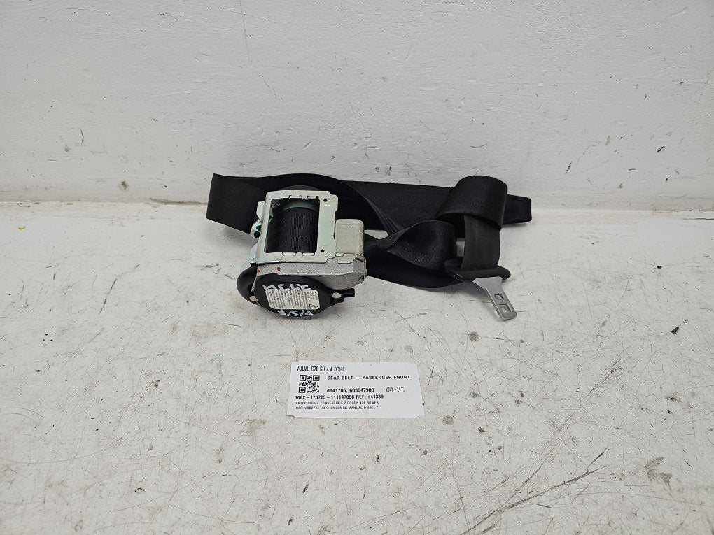 2006 - 2012 Volvo C70  Convertible Left Front Seat Belt 6841705