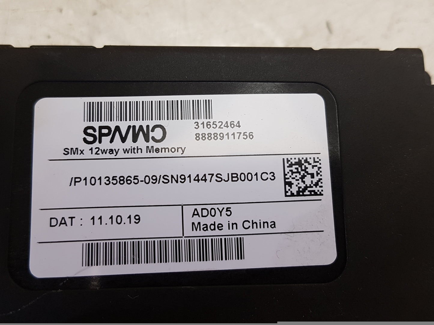 2019 - 2021 Volvo XC40 536 Estate SEAT CONTROL MODULE 31652464