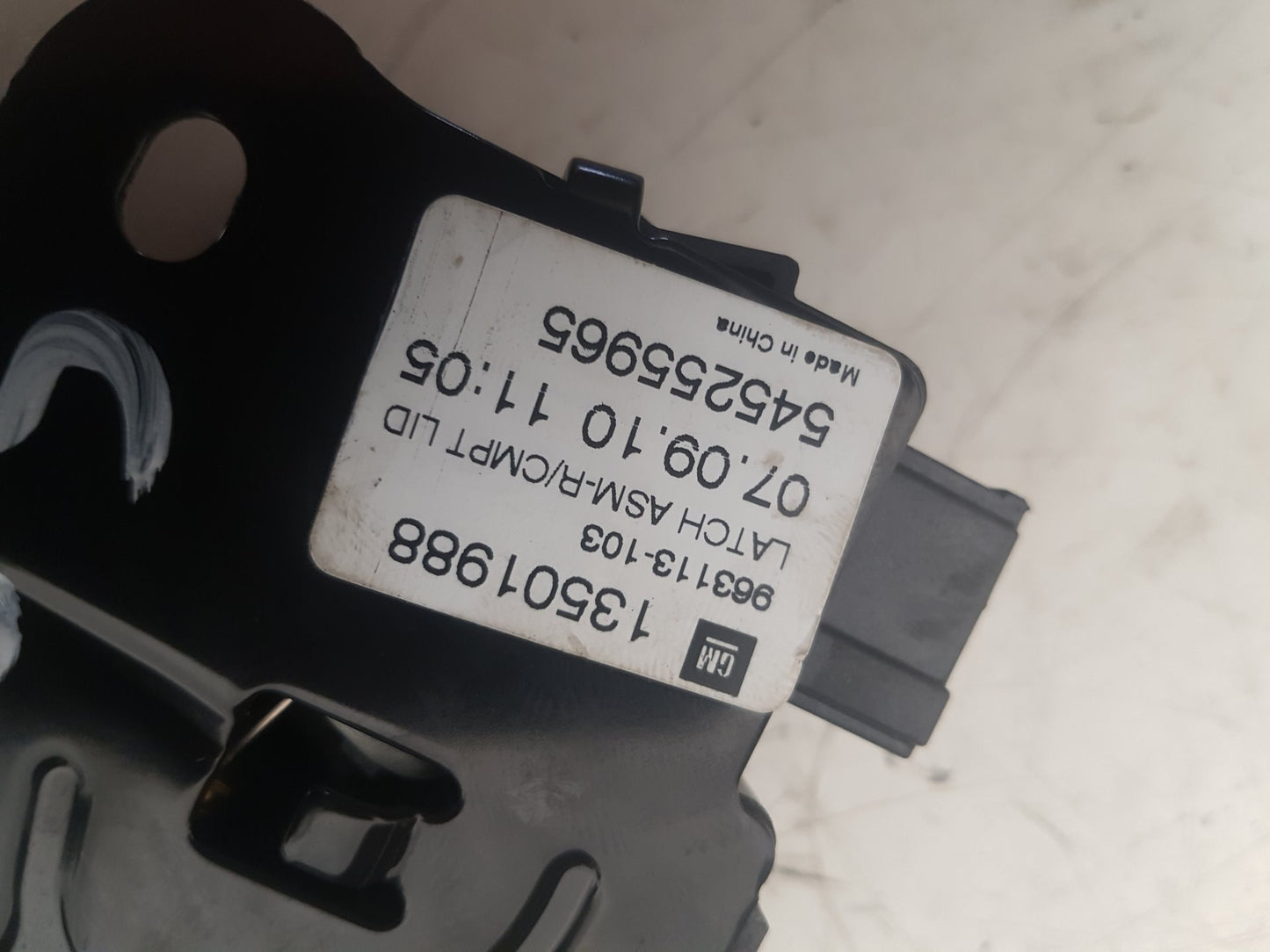 2010 - 2012 Saab 9-5  Saloon Tailgate Lock Mechanism 13501988 545255965