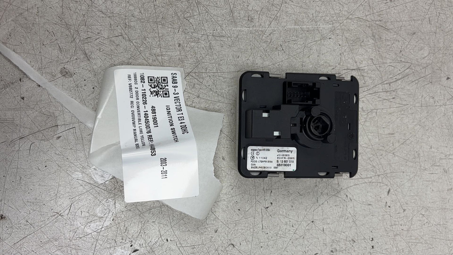 2003 - 2011 Saab 9-3  Convertible Ignition Switch 48819001