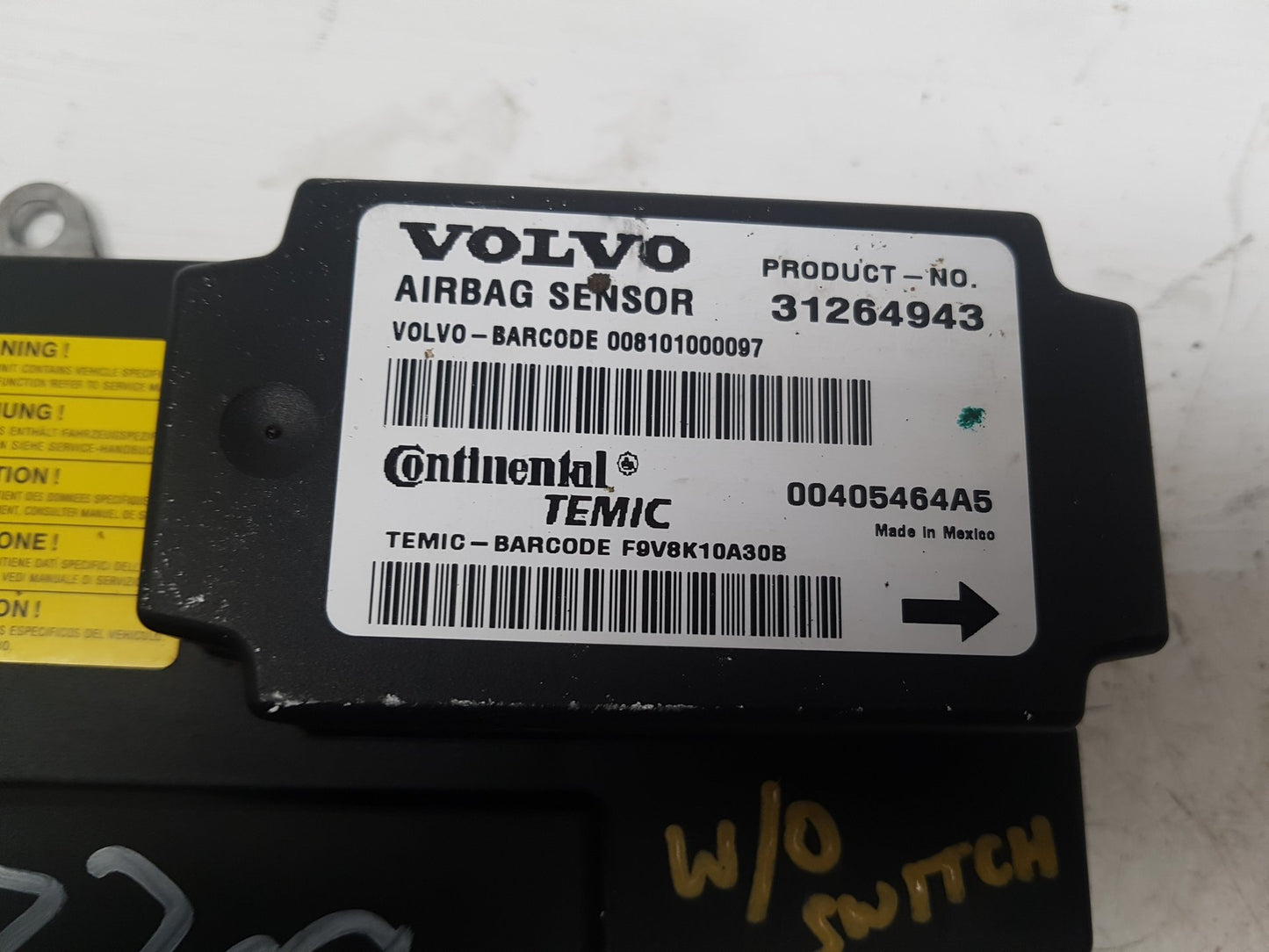 2008 - 2009 Volvo C70  Convertible Airbag Module 31264943