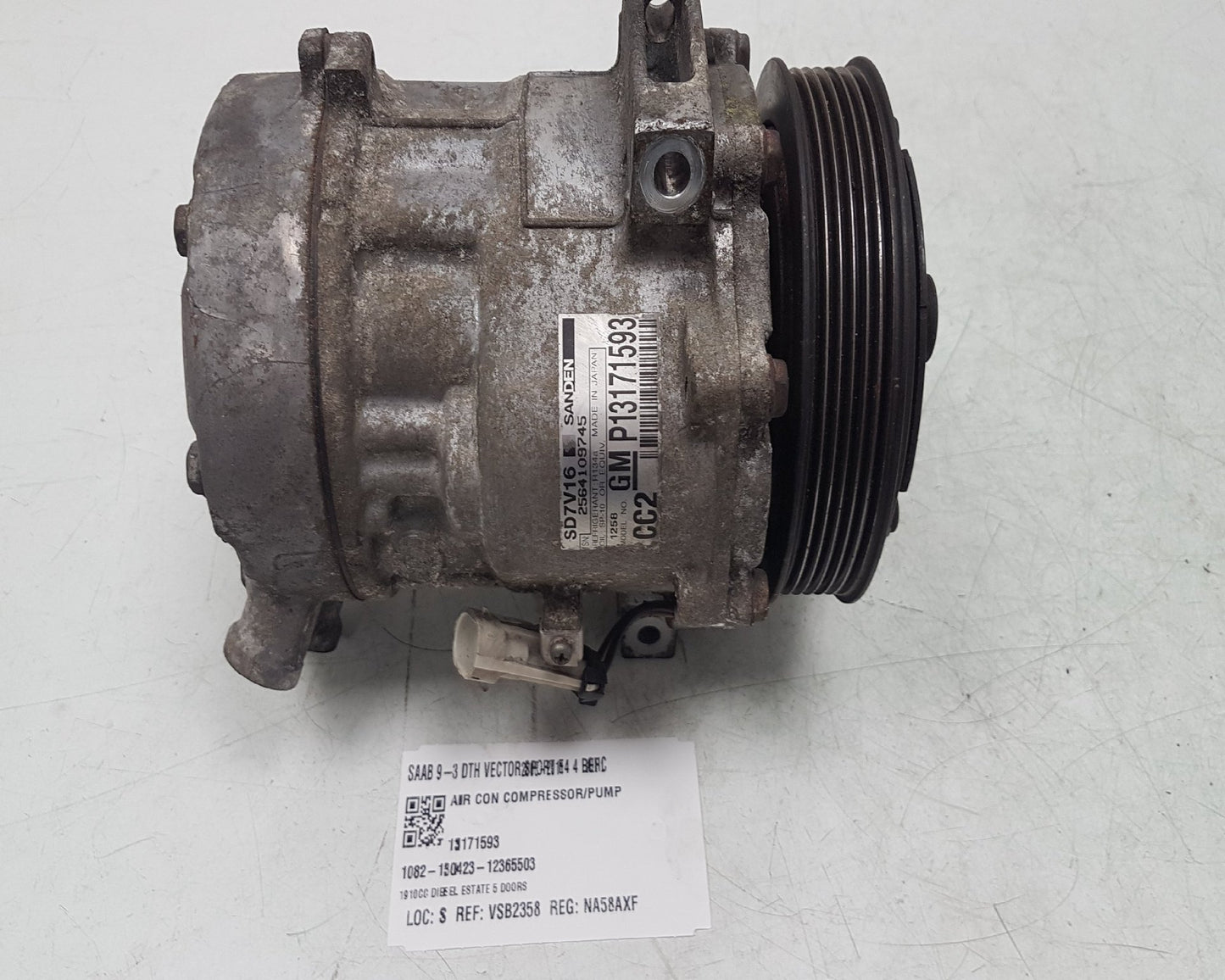 2005 - 2015 Saab 9-3  Estate A/C Compressor 13171593