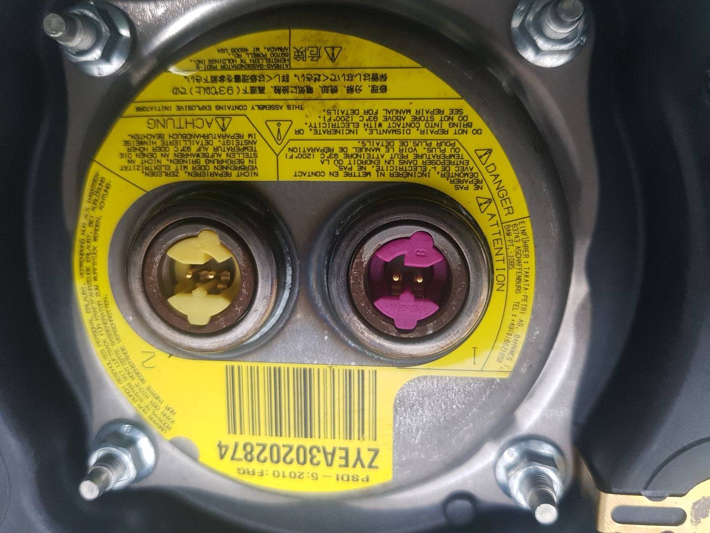 2010 Saab 9-3  Estate Airbag Module 12757622