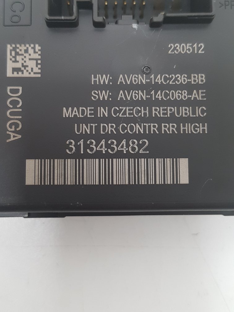 2010 - 2016 Volvo V60   DOOR CONTROL MODULE (DRIVERS SIDE REAR) 31343482