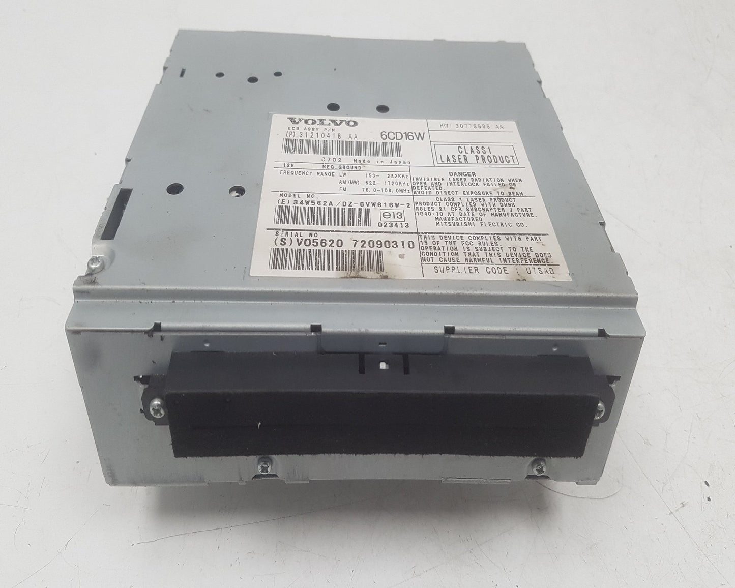 2007 Volvo C70  Convertible CD Player 31210418