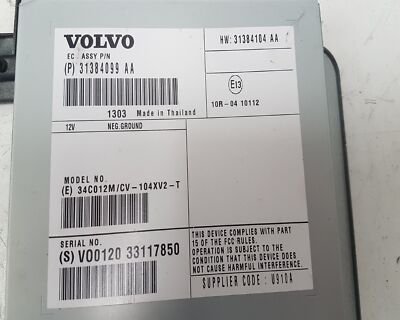 2012 - 2017 Volvo V40  Hatchback Amplifier 31384099