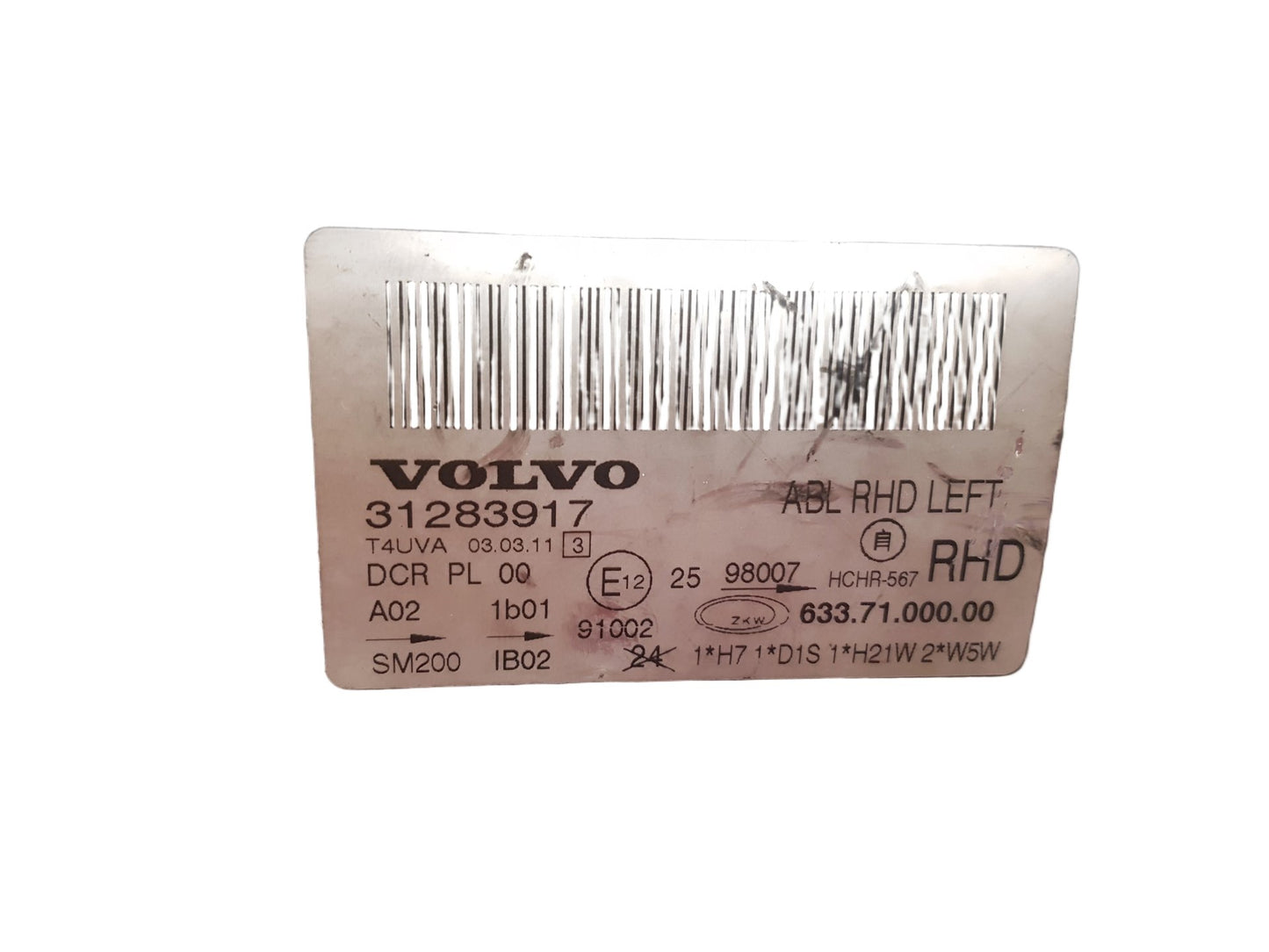 2008 - 2014 Volvo V70 III 135 Estate Left Headlight 31283917