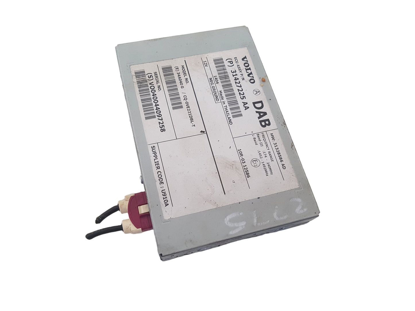 VOLVO V40 DAB RADIO ECU CONTROLLER MODULE 2012-15 30644931 12-MONTH WARRANTY