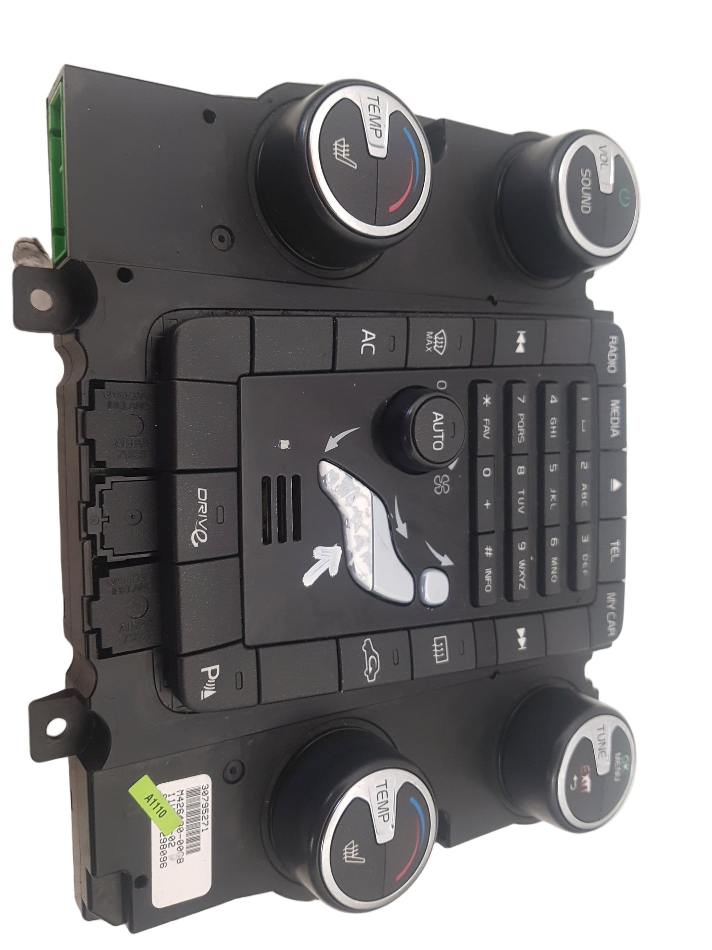 2010-2013 Volvo S60 V60 Digital Heater Control & Stereo Panel 31288317