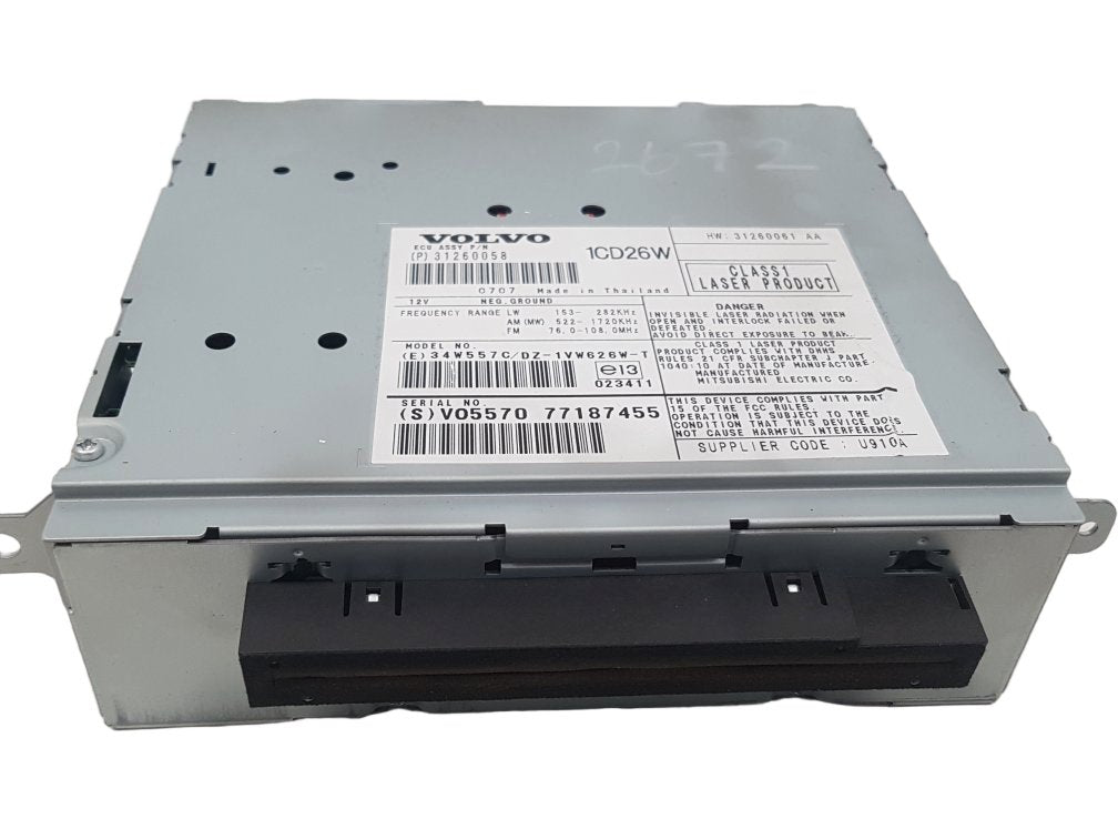 VOLVO XC90 CD AND RADIO UNIT 31260058, 1CD26W 2005-2012