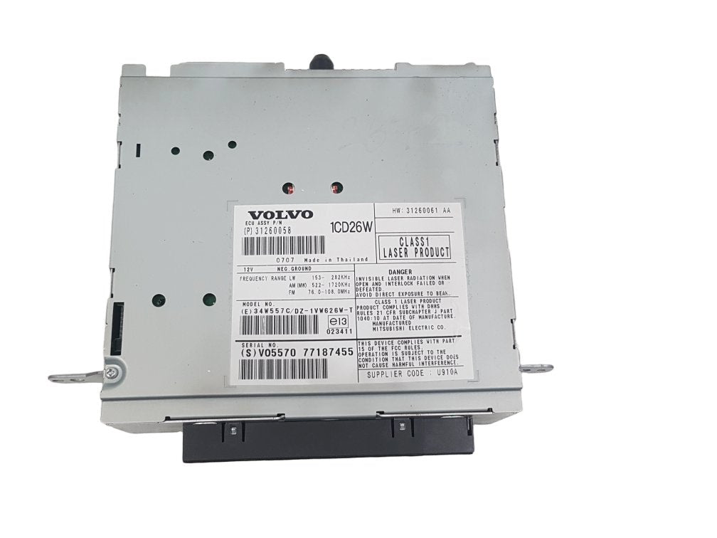VOLVO XC90 CD AND RADIO UNIT 31260058, 1CD26W 2005-2012