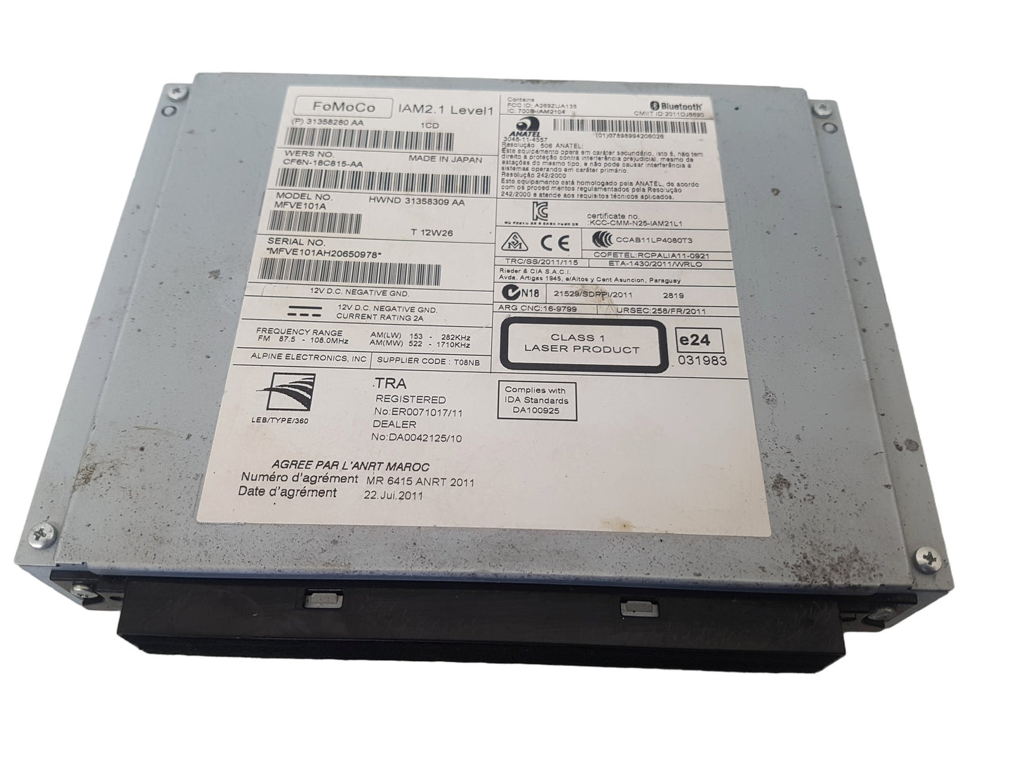 2012 Volvo S60 V60 XC60 Radio CD Player 31358280 CF6N-18C815-AA