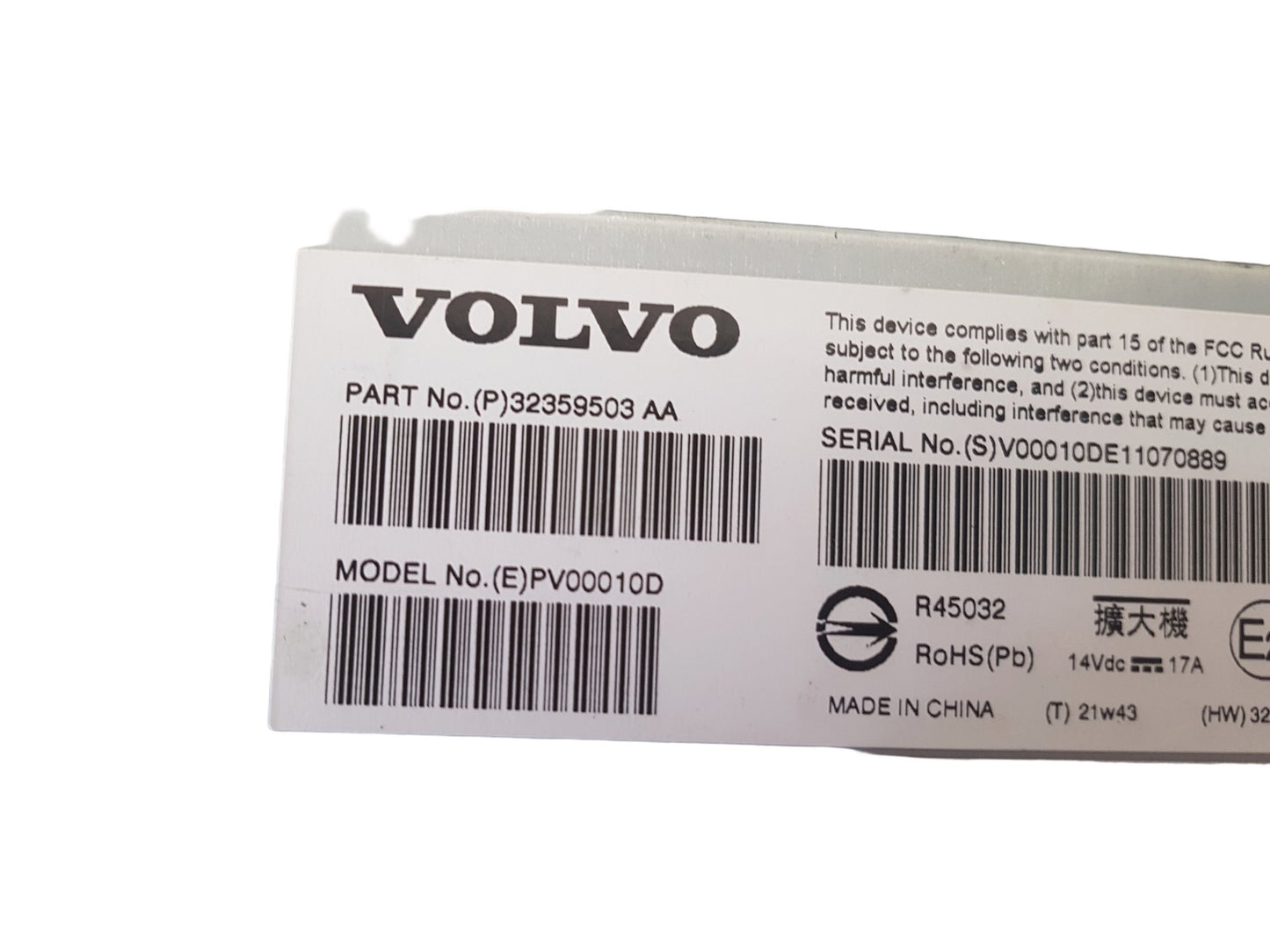 2017 - 2025 Volvo V90 235, 236 Estate Amplifier 32359503