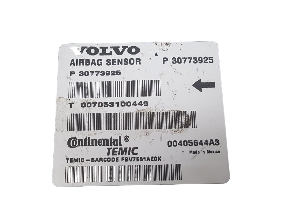 2006-2009 Volvo S80 Airbag Sensor Module 30773925 D5 2.4 Diesel Automatic