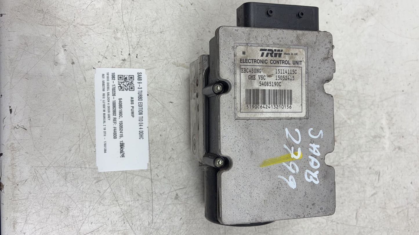 2010  9-3 Turbo Edition Tid E4 4 Dohc  Saloon ABS Pump 54085190C