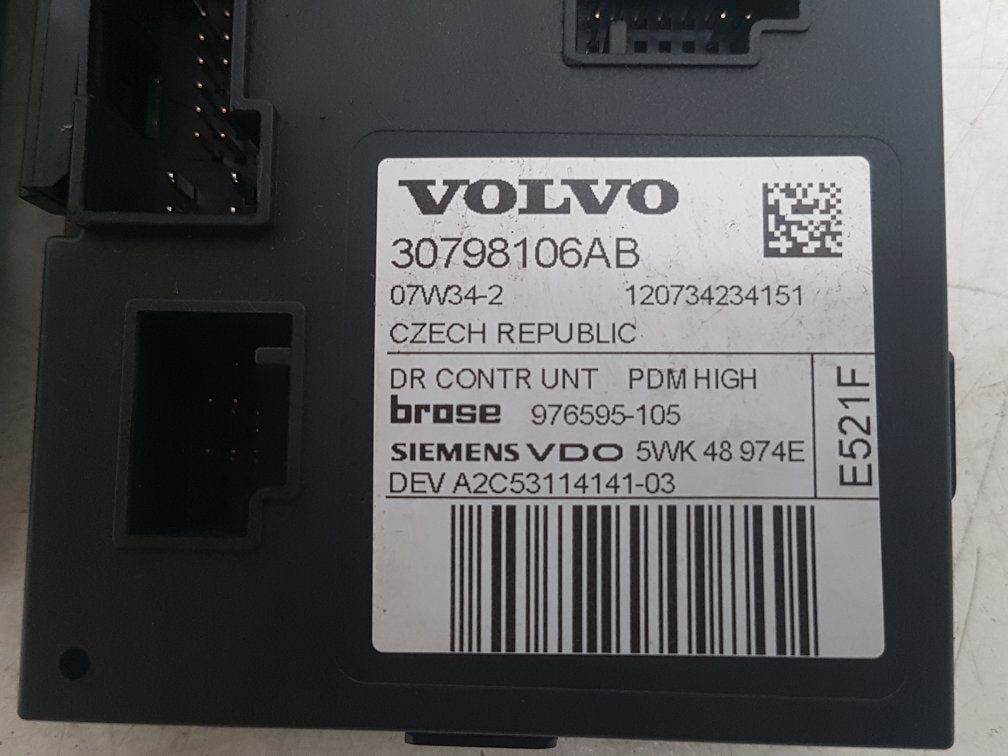 2007 - 2012 Volvo S40  Saloon WINDOW REG MOTOR (PASSENGER SIDE FRONT) 30798106AB