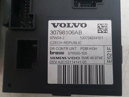 2007 - 2012 Volvo S40  Saloon WINDOW REG MOTOR (PASSENGER SIDE FRONT) 30798106AB