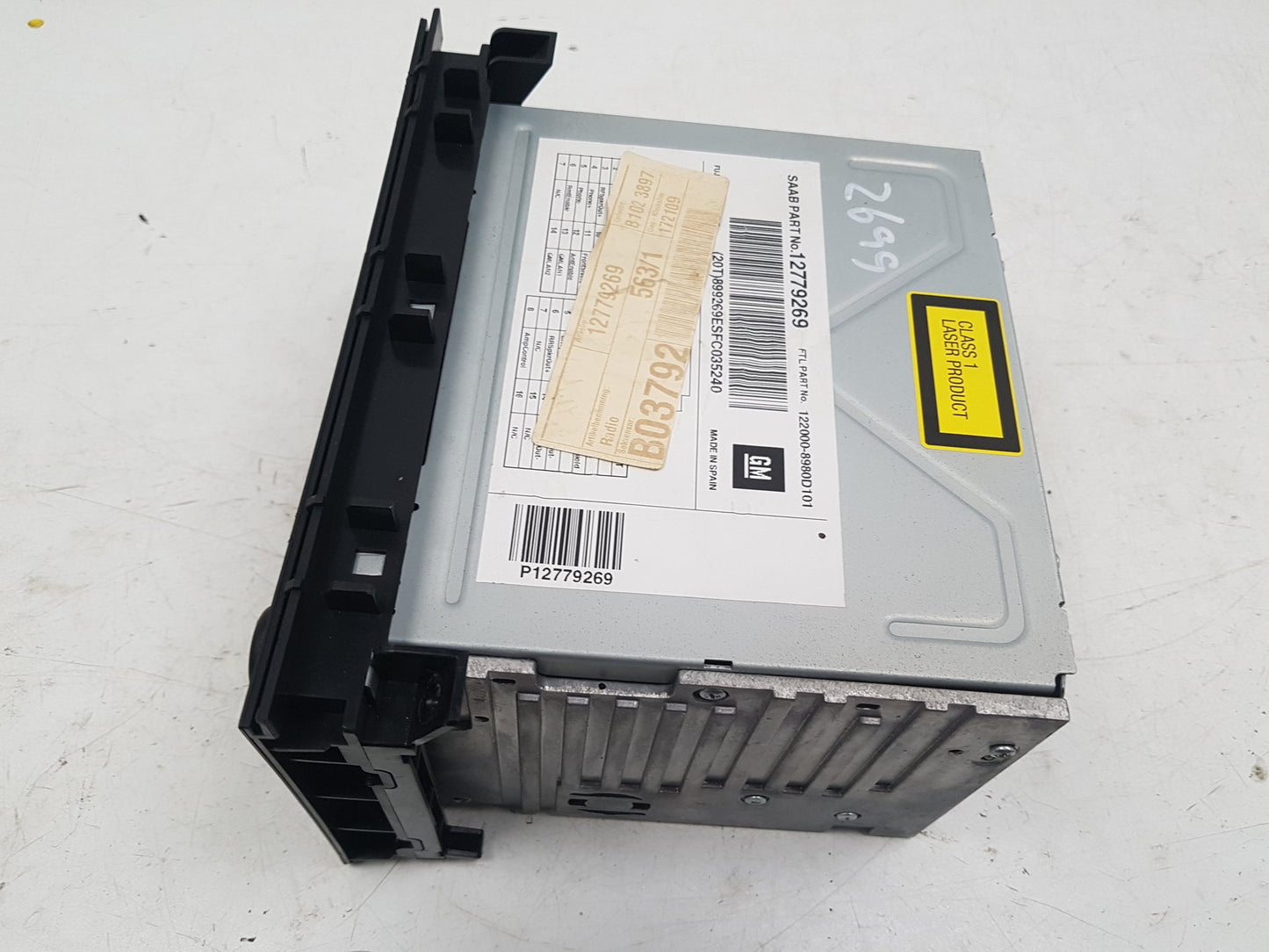 2005 - 2011 Saab 9-3 YS3F Saloon RADIO CD CASSETTE PLAYER 12779269